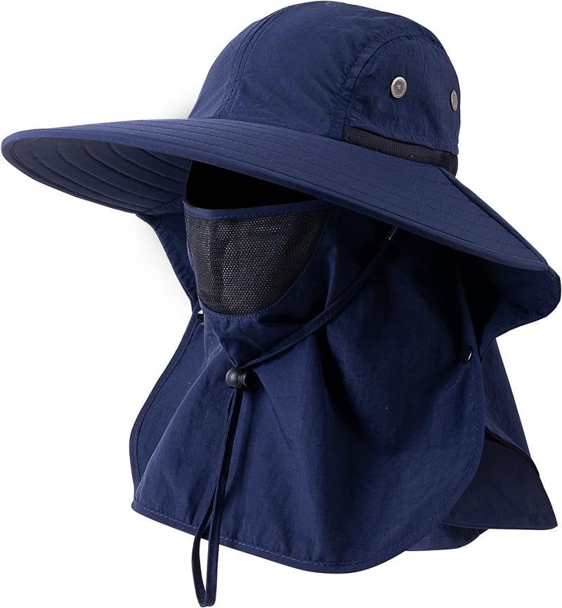 HEEHIPOO Store Mens Women Fishing Hat UPF 50+ Wide Brim Sun Hat with Face Cover & Neck Flap - Image 1
